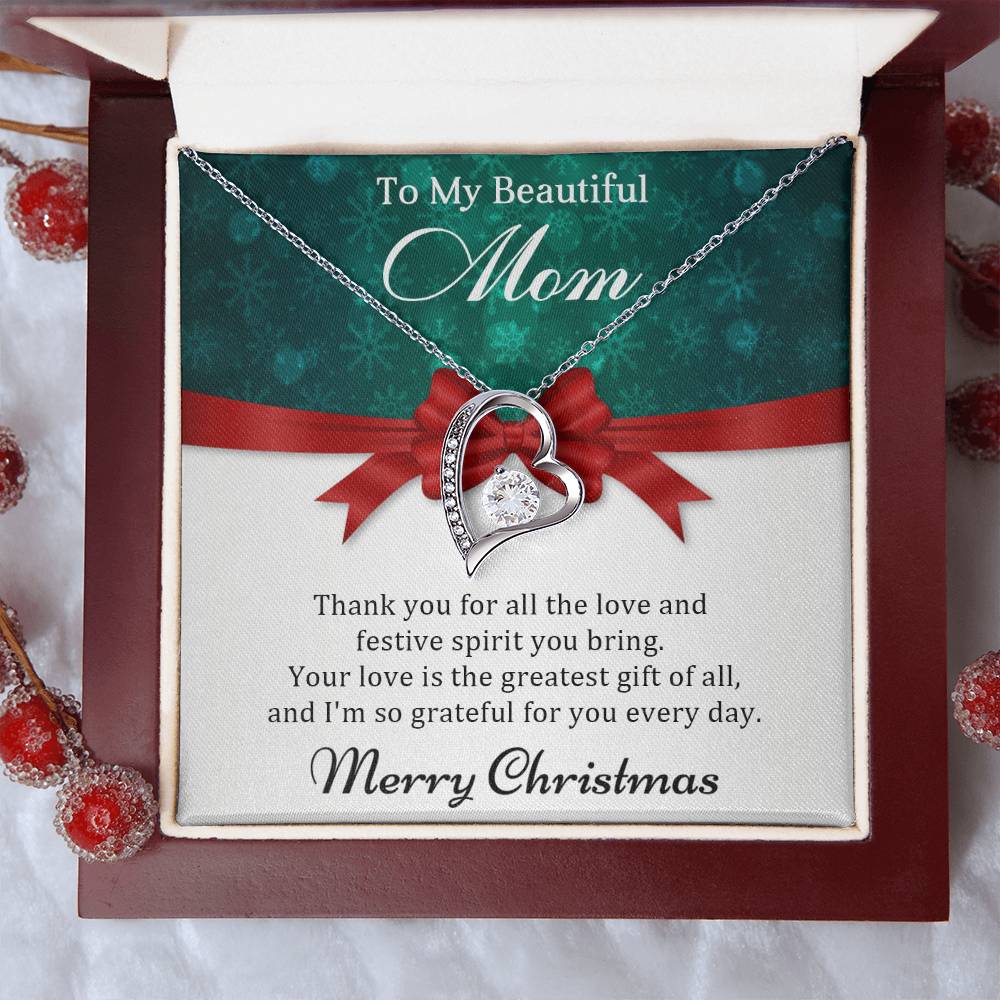Mom - Your love is the greatest - Christmas Gift - Forever Love Necklace