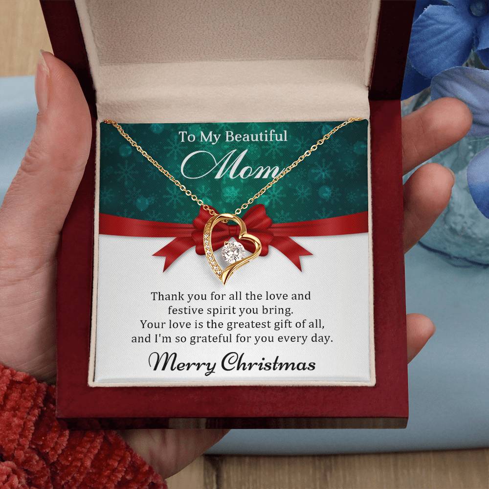 Mom - Your love is the greatest - Christmas Gift - Forever Love Necklace