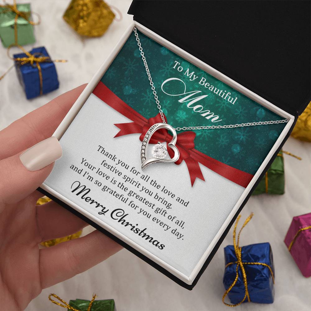 Mom - Your love is the greatest - Christmas Gift - Forever Love Necklace