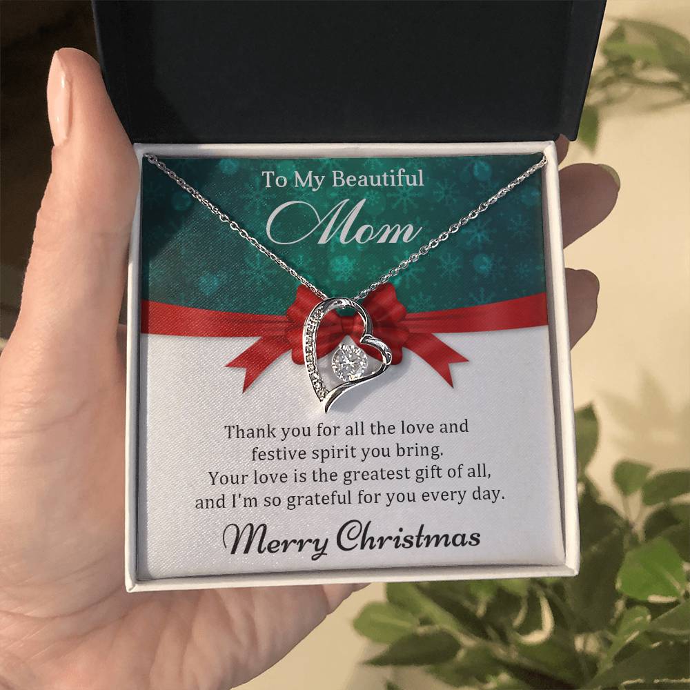 Mom - Your love is the greatest - Christmas Gift - Forever Love Necklace