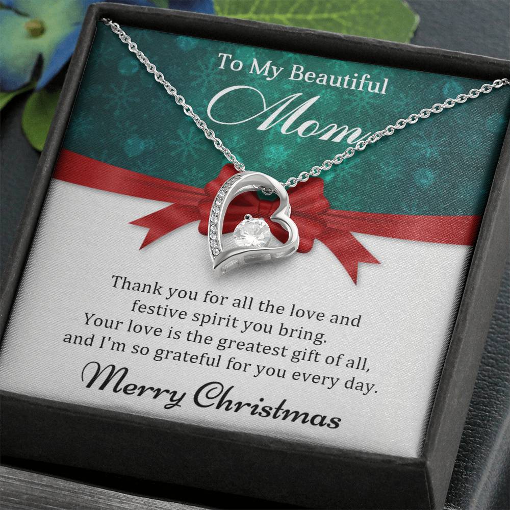 Mom - Your love is the greatest - Christmas Gift - Forever Love Necklace