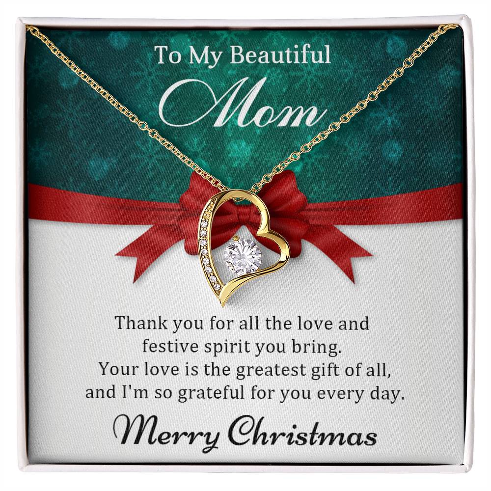 Mom - Your love is the greatest - Christmas Gift - Forever Love Necklace