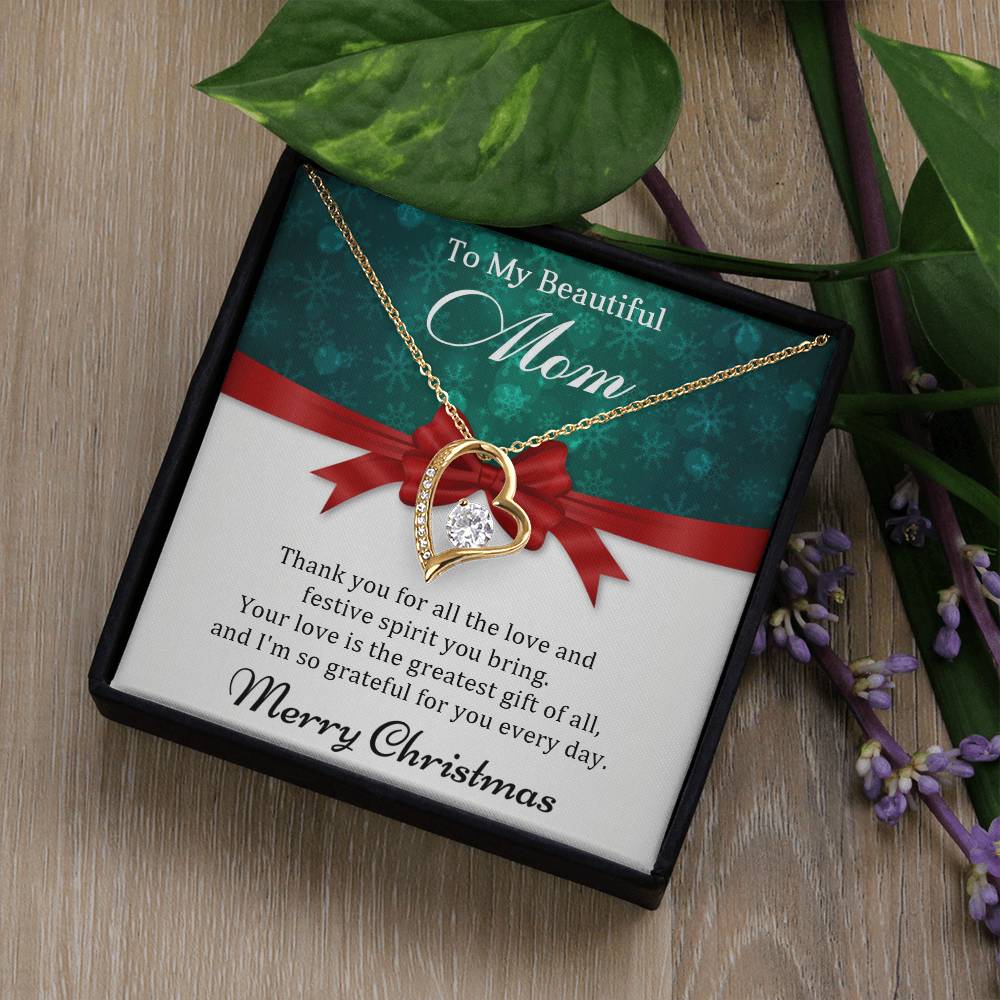 Mom - Your love is the greatest - Christmas Gift - Forever Love Necklace