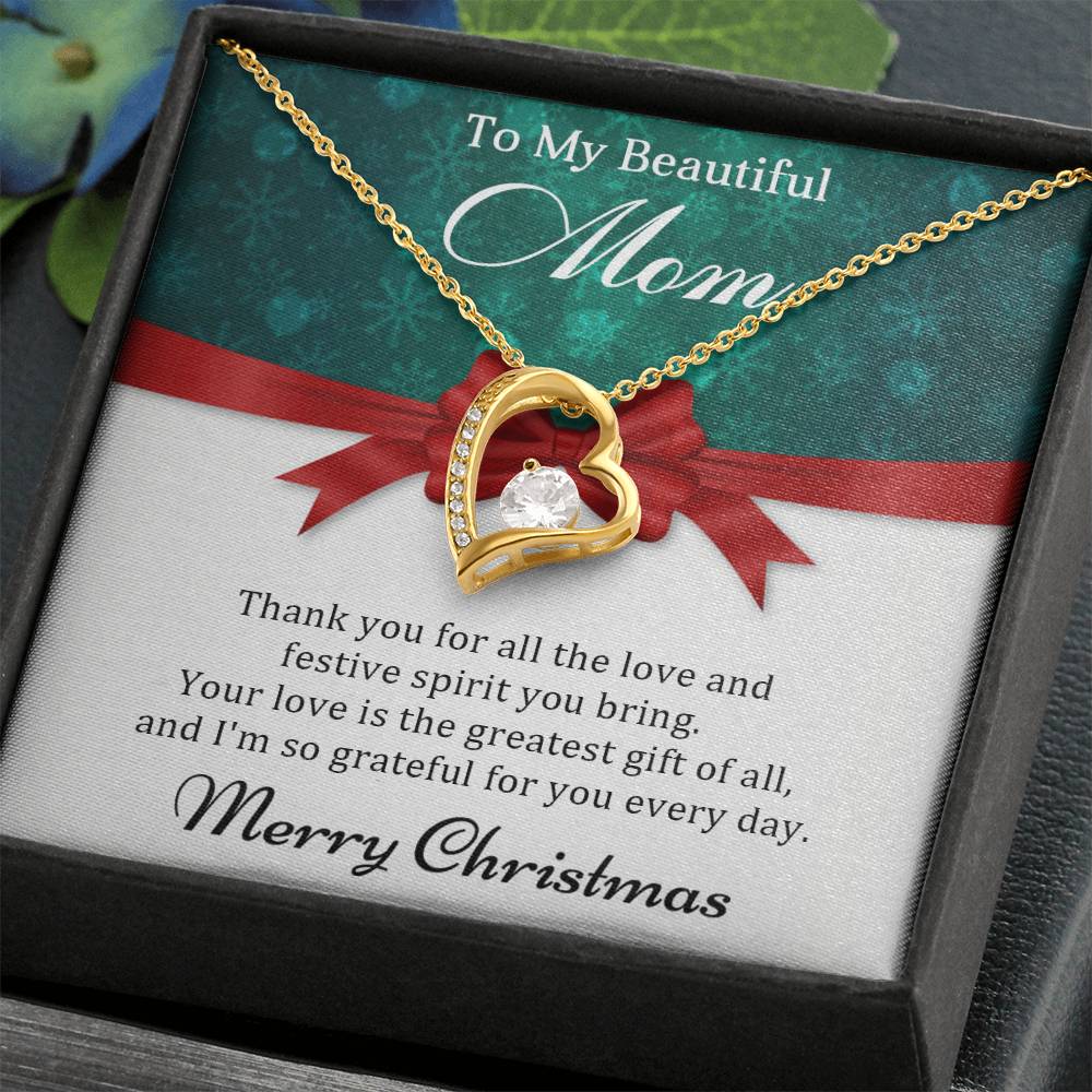 Mom - Your love is the greatest - Christmas Gift - Forever Love Necklace
