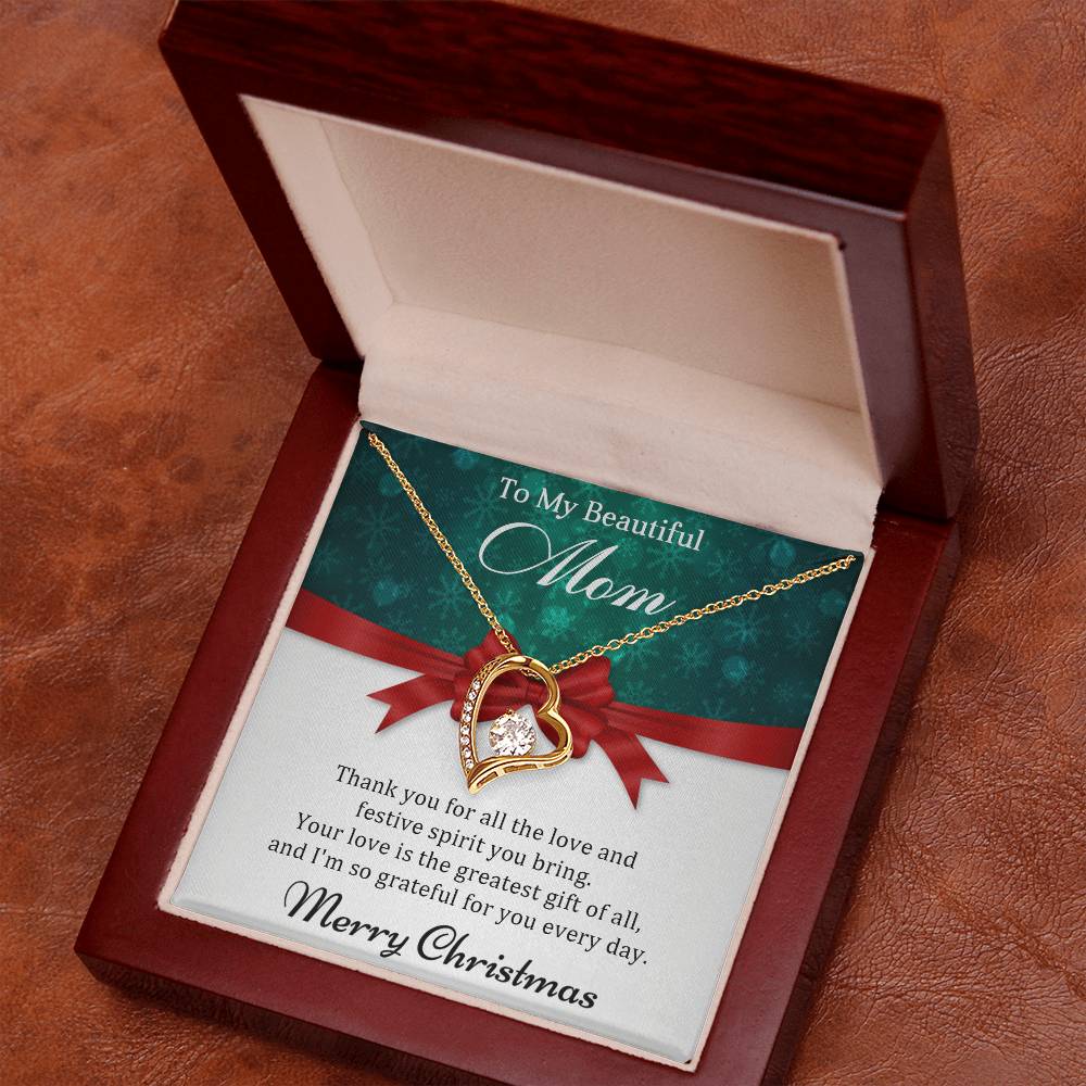 Mom - Your love is the greatest - Christmas Gift - Forever Love Necklace