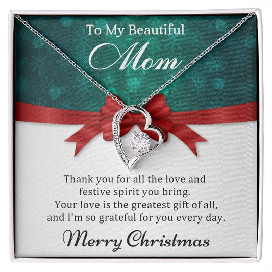 Mom - Your love is the greatest - Christmas Gift - Forever Love Necklace
