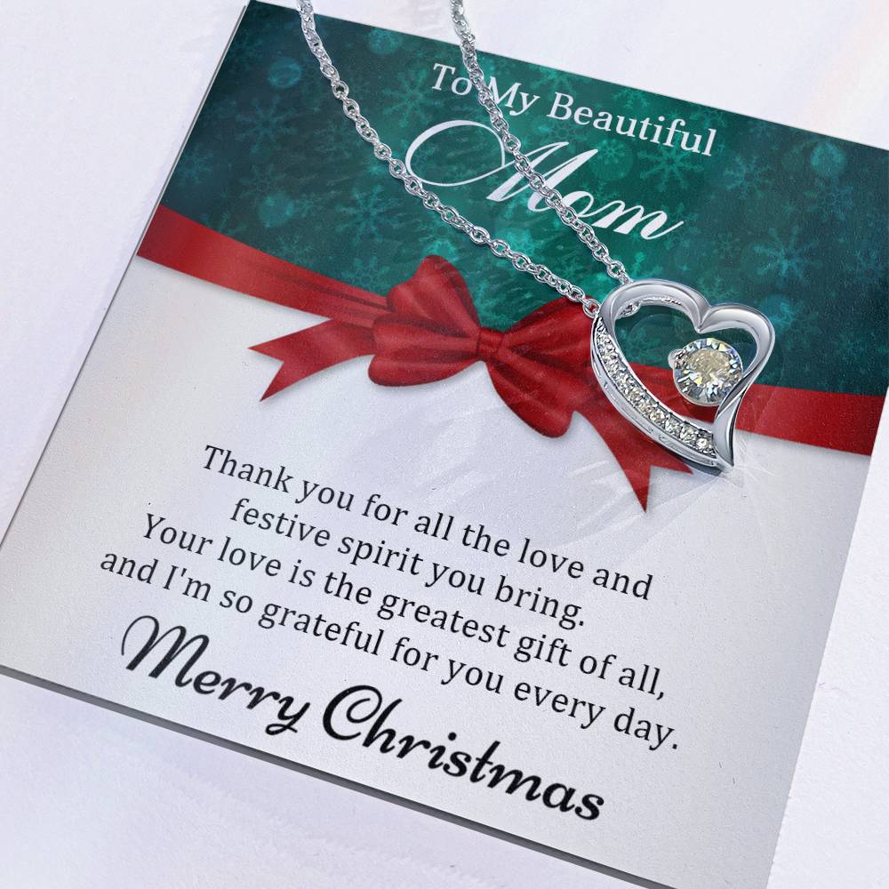 Mom - Your love is the greatest - Christmas Gift - Forever Love Necklace