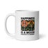 Happiness is a Mood White glossy mug