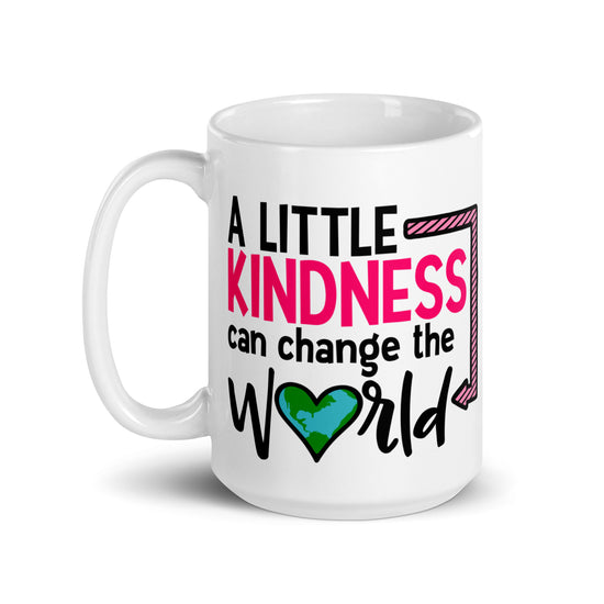 A Little Kindness White glossy mug 11oz