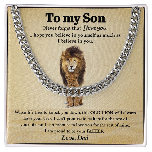 To My Son - Cuban Link Chain
